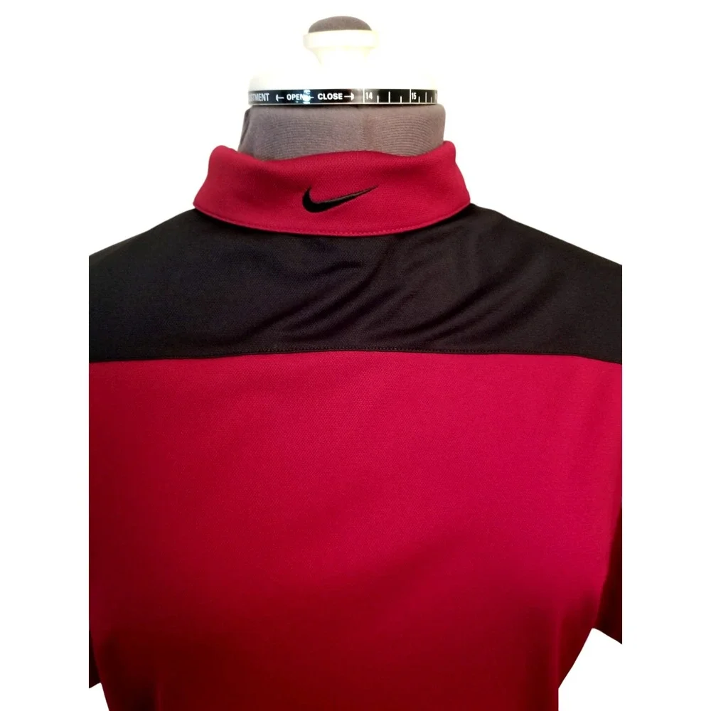 Nike Golf Fit Dry Polo Men's Shirt Red Black Size XL Length 31 in